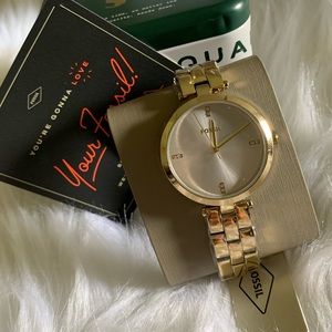 Fossil Suitor Gold Tone Watch 
